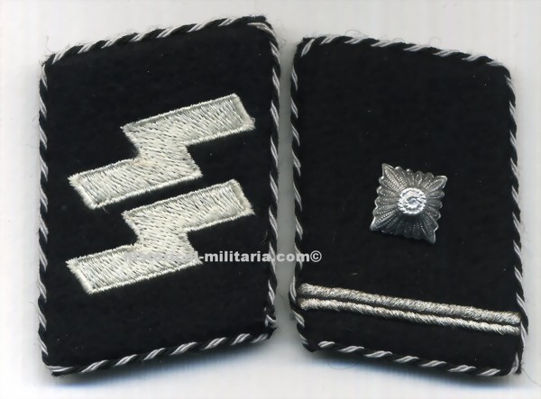 SSObersturmführer First Lieutenant Tenente collar tabs R.I