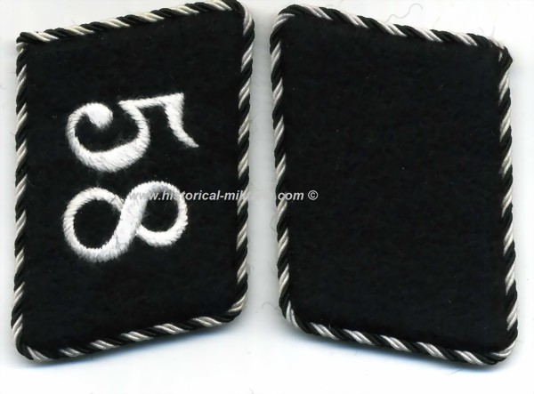 Allgemeine-SS Kragenspiegel 58.SS-Standarte " Köln " - 58.SS Foot Regiment - Köln, Oberabschnitt West; Sitz: till 1937 in Aachen, then Köln Private collar tabs mostrine Allgemeine SS Colonia Allgemeine-SS Kragenspiegel 58.SS-Standarte " Köln " - 58.SS Foot Regiment - Köln, Oberabschnitt West; Sitz: till 1937 in Aachen, then Köln Private collar tabs mostrine Allgemeine SS Colonia