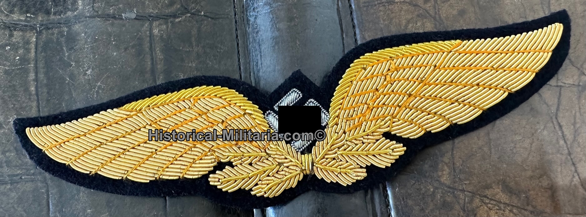 Luftwaffe Civil Pilot&#39;s Cap Badge SET + cap cord - Luftwaffe ziviles Mützenabzeichen für Piloten Testpiloten + Mützenkordel - Set fregio per i Piloti civili della Luftwaffe con cordone