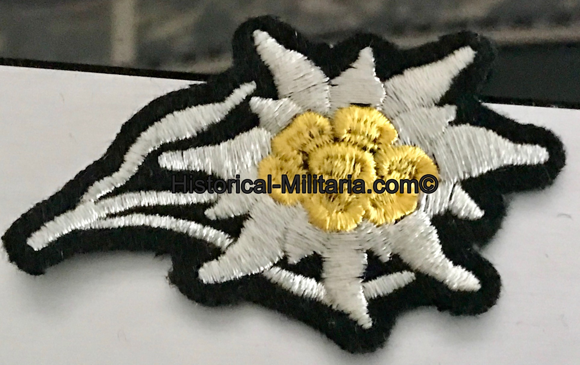 Waffen-SS Mountain Troops EM/ NCO Jäger cap set insignia + sleeve badge Gebirgsjäger Mannschaften Armabzeichen + Mützenedelweiss - Set cacciatori da truppa delle Waffen-SS