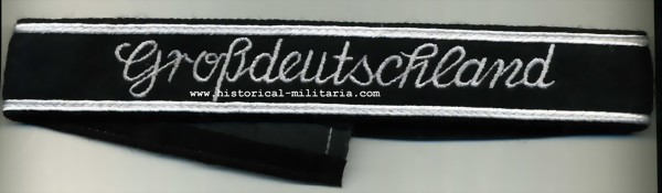 German Army Grossdeutschland 4th pattern Elite Unit cuffband - Ärmelband Großdeutschland maschinengestickt - Fascia da braccio Grossdeutschland ricamo a macchina