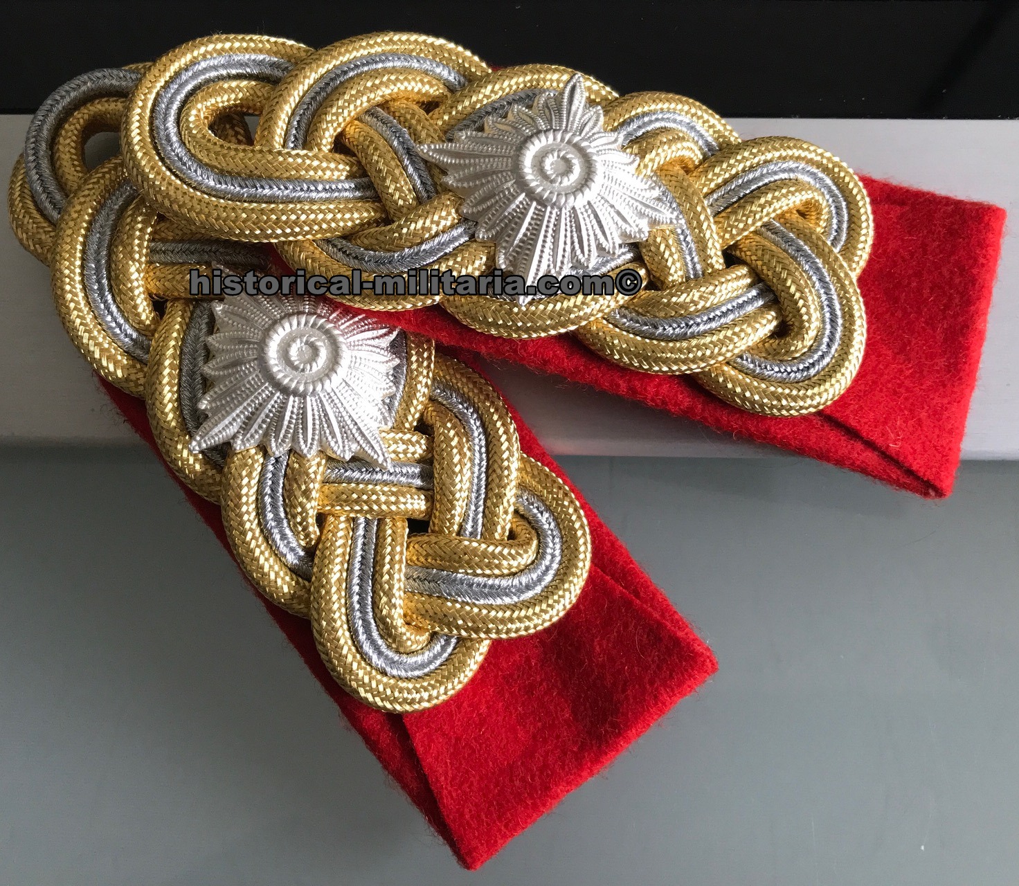 Generalleutnant Wehrmacht SET mit grossen Generalsternen - German Army Major General shoulder boards set with large sized General pips - Set da Generale di Divisione dell&#39;esercito tedesco Heer