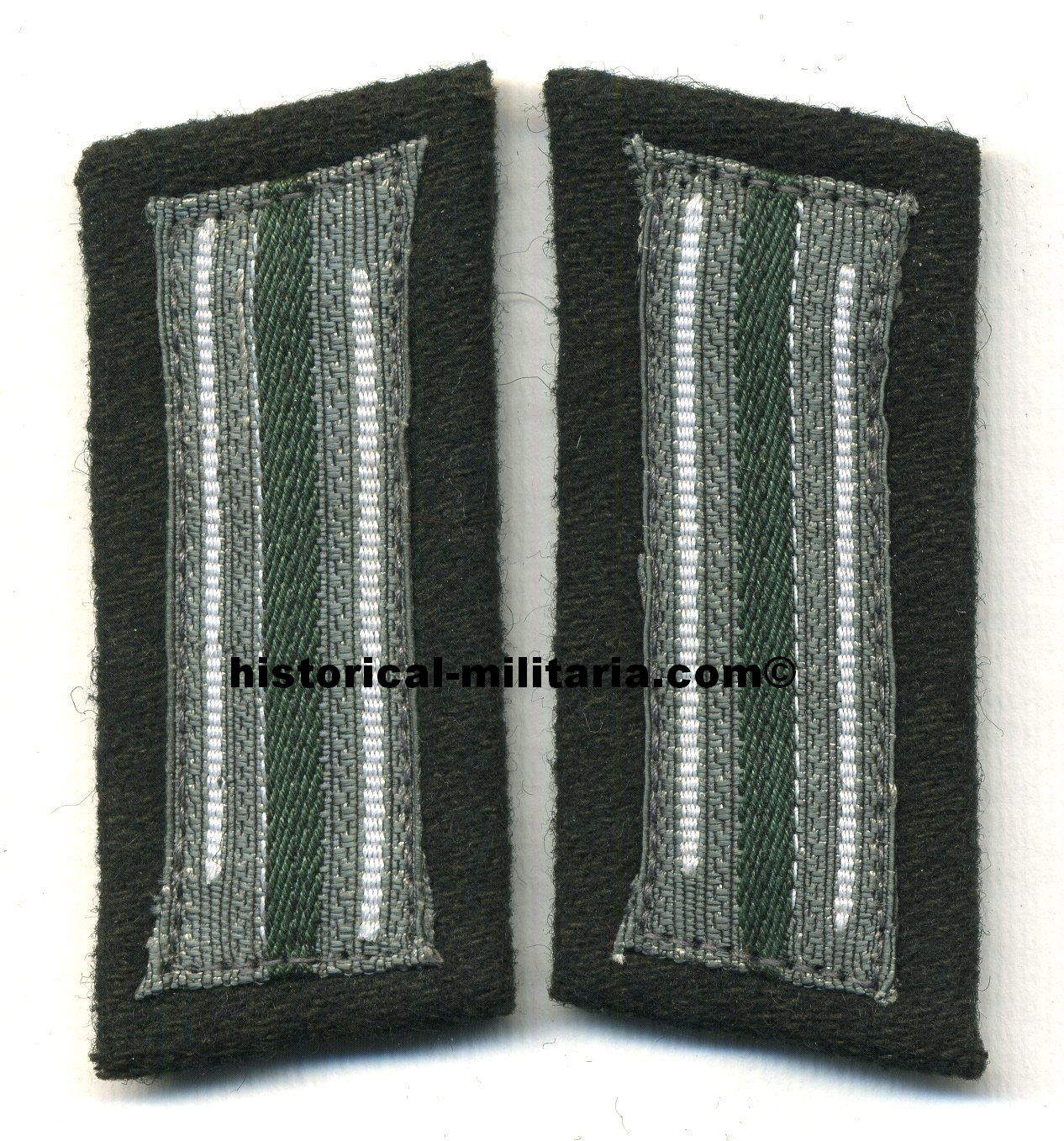 EM/ NCO woven collar litzen INFANTRY - Doppellitze Infanterie Mannschaftskragenpatten Wehrmacht - Mostrine della Fanteria tedesca da truppa Heer circa 1940