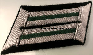 German Wehrmacht Army Mountain Troops Officer collar tab set + Edelweiss - Set Jägertruppen Offizier Kragenspiegel - Set da Ufficiale cacciatori di montagna Heer + Edelweiss