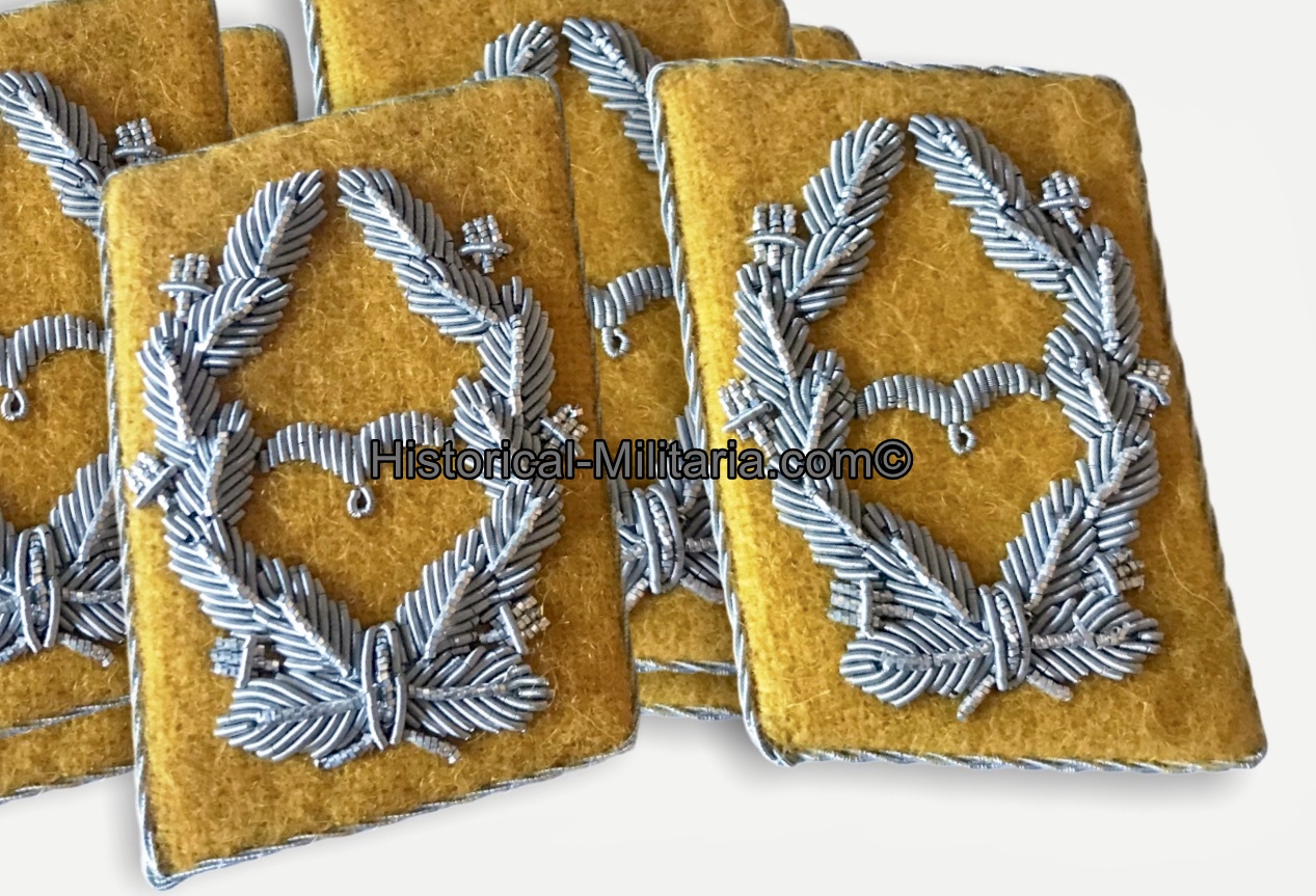 Luftwaffe Kragenspiegel Major Flieger Flight collar tabs on golden-yellow - Mostrine da Maggiore della Luftwaffe volo Paracadutista Luftwaffe Kragenspiegel Major Flieger Flight collar tabs on golden-yellow - Mostrine da Maggiore della Luftwaffe volo Paracadutista