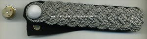 Allgemeine SS 1 piece shoulder board Oberfhrer - Brigadefhrer - Gruppenfhrer - Obergruppenfhrer Achselstck with backside strap und Qualittsschraubkopf
