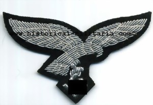 WWII German Luftwaffe Cap Set Eagle Iron Cross White on Black Panzer Repro 