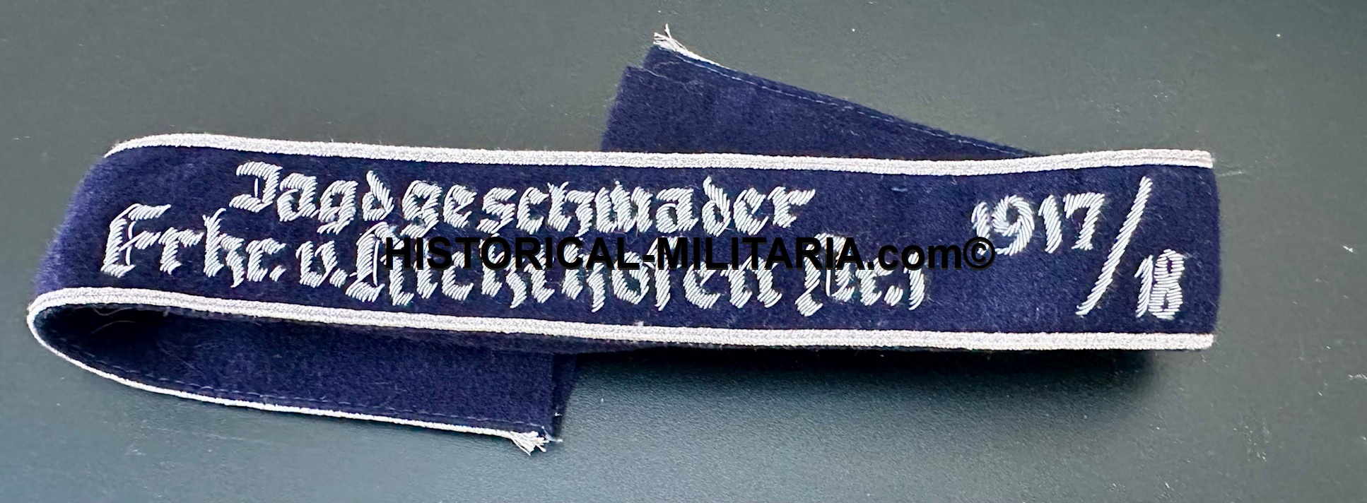 Luftwaffe Jagdgeschwader Frhr.v.Richthofen Nr.1 1917/18 Ärmelband cuff title - Fascia da braccio Jagdgeschwader Frhr.v.Richthofen Nr.1 1917/18 Luftwaffe Jagdgeschwader Frhr.v.Richthofen Nr.1 1917/18 Ärmelband cuff title - Fascia da braccio Jagdgeschwader Frhr.v.Richthofen Nr.1 1917/18
