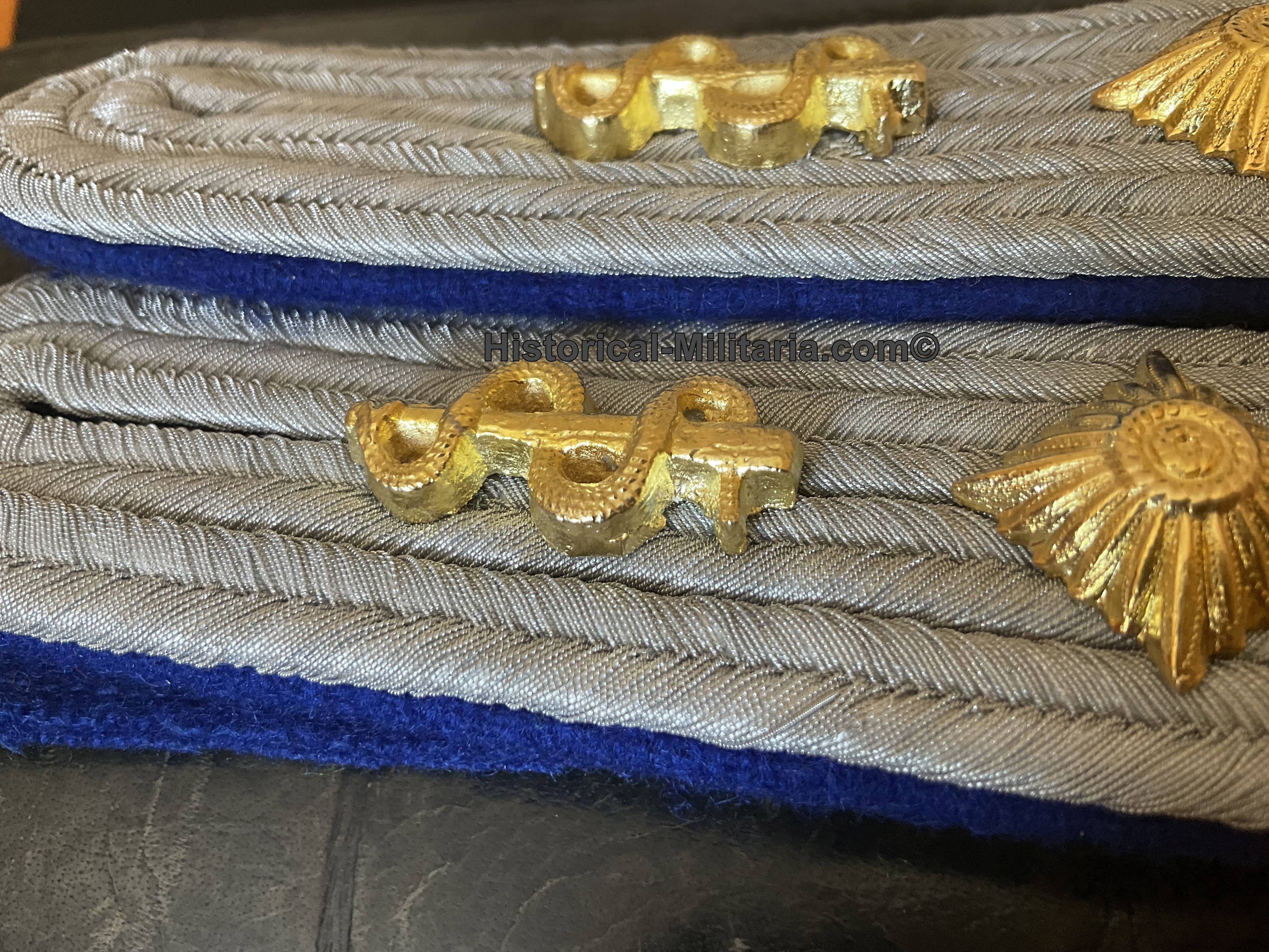 Wehrmacht Sanitätsabteilung OBERLEUTNANT Oberarzt Schulterklappen Äskulapstab - German Army Medical Corps 1st Lieutenant shoulder boards cornflower blue aesculapius cyphers - Spalline da tenente sanità esercito tedesco Wehrmacht Sanitätsabteilung OBERLEUTNANT Oberarzt Schulterklappen Äskulapstab - German Army Medical Corps 1st Lieutenant shoulder boards cornflower blue aesculapius cyphers - Spalline da tenente sanità esercito tedesco