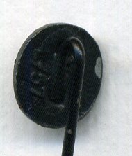 ORIGINAL WH HEER Mini Anstecknadel Verwundetenabzeichen in schwarz 9mm an langer Nadel - Original miniature pin Wound Badge in Black - Mini pin Distintivo di Ferito in nero